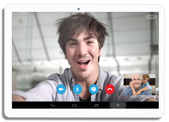 appel skype tablette personne agée