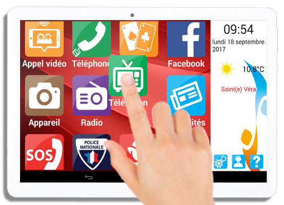 tablette pour personne agée ergonomique